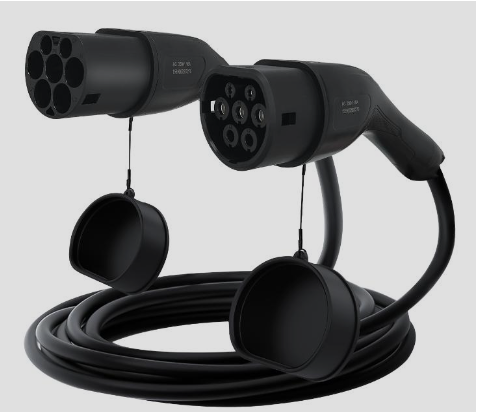 Type 2 AC tethered cable (dual socket) for EV charger
